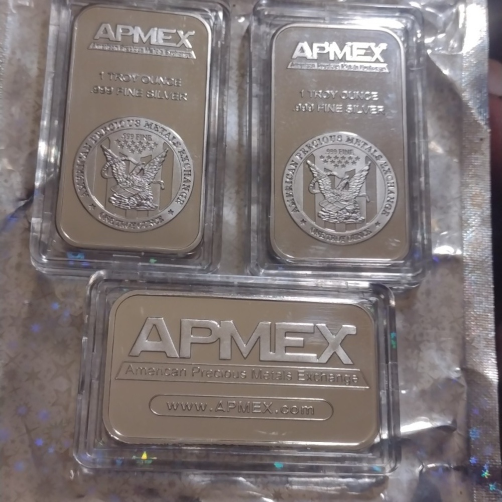 APMEX .999 Fine Buillon Silver  Bars 3